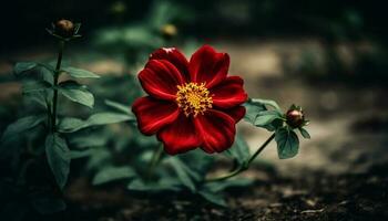 vivace Fiore di campo mazzo porta bellezza per incolto prato all'aperto generato di ai foto