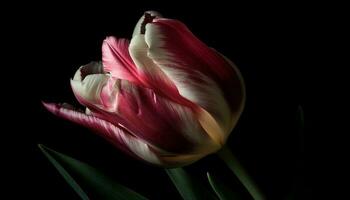 vivace mazzo di Multi colorato tulipani, un' simbolo di amore generato di ai foto