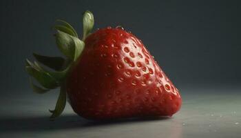 succoso maturo fragola, un' salutare merenda per un' rinfrescante estate generato di ai foto