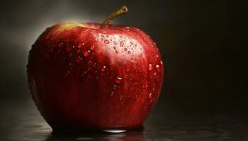 succoso biologico mela, maturo e fresco, un' salutare merenda opzione generato di ai foto