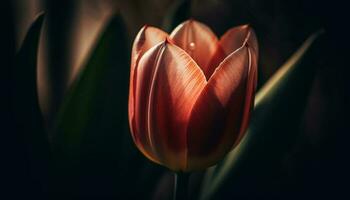 vivace tulipano fiorire nel Multi colorato mazzo, natura regalo di amore generato di ai foto