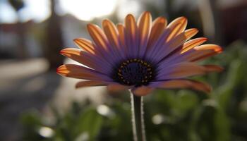 vivace Fiore di campo prato vetrine bellezza nel natura colorato crescita generato di ai foto