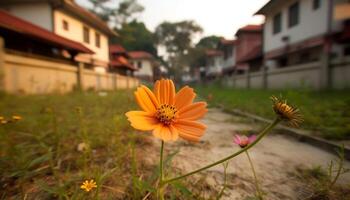 vivace girasole e margherita prato vetrine bellezza nel natura crescita generato di ai foto