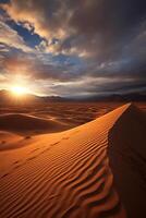 bellissimo deserto paesaggio. ai generativo foto