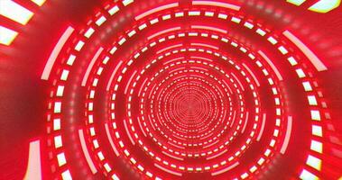 astratto futuristico rosso hi-tech tunnel a partire dal energia cerchi e Magia Linee sfondo foto