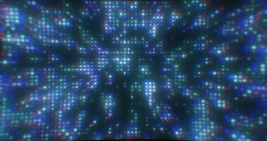 astratto blu futuristico hi-tech energia particelle puntini e piazze magico luminosa raggiante sfondo foto