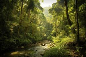 ai generato proteggere foreste e naturale habitat per mantenere biodiversità e supporto un' salutare ecosistema. foto