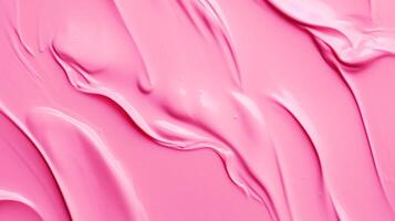 gomma da masticare rosa trucco, bellezza Prodotto struttura come astratto trucco cosmetico sfondo, schiacciato cosmetici, generativo ai foto