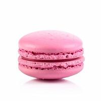 macaron amaretto isolato su bianca sfondo, crema pastello elegante bar dolce, dolce cibo e vacanza torta per lusso confetteria, generativo ai foto