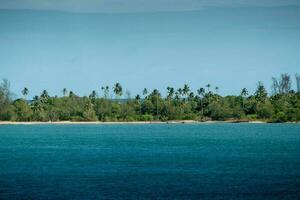 isola nel il mezzo di il mare e foresta a Tailandia. foto