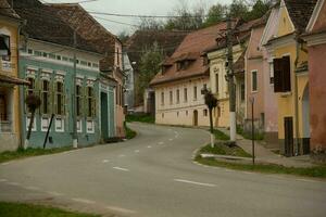 biertan un' molto bellissimo medievale villaggio nel transilvania, Romania. un' storico cittadina nel Romania quello ha conservato il franco e Gotico architettonico stile. viaggio foto. foto