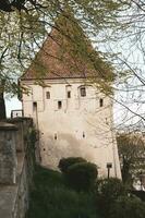 un' bellissimo medievale cittadella città di sighisoara nel il cuore di Romania, Transilvania viaggio destinazione nel orientale Europa. foto