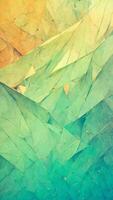 astratto sfondo consistente di triangoli. pendenza verde colore illustrazione generativo ai soddisfare di metà viaggio foto