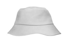 bianca secchio cappello isolato su bianca sfondo foto