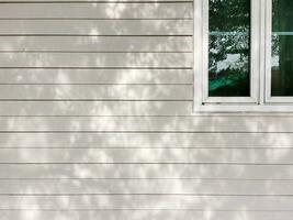 ombre di le foglie e rami su il parete di il Casa con bicchiere finestra foto