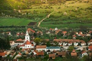 rimetea è un' piccolo villaggio collocato nel transilvania, Romania. esso è situato nel il apuseni montagne e è conosciuto per suo pittoresco ambientazione e bene conservato ungherese architettonico stile. foto