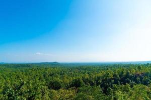 punto di vista di pha chor con lo skyline della natura nel parco nazionale di mae wang, chiang mai, thailandia