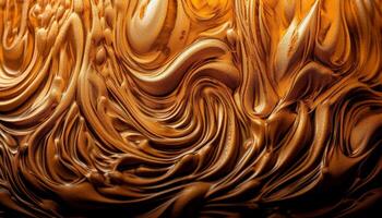 vivace colori e fluente onde di cioccolato generato di ai foto