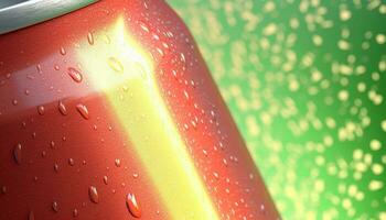 goccia di pioggia condensazione su bicchiere crea astratto modello di vivace colori generato di ai foto
