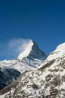 Zermatt villaggio con Cervino montagna nel il mattina. Zermatt, Svizzera. foto