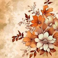 acquerello floreale fiore disegno, ai generato foto