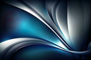 un astratto blu sfondo ornato con sottilmente scintillante linee, generato di ai foto