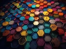 colorato astratto sfondo biologico forme astratto geometrico mosaico modello creato con generativo ai tecnologia foto