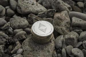 sfondo di criptovaluta ethereum foto