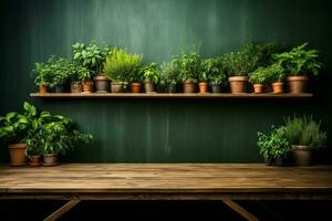 grande vuoto verde lavagna su un' parete nel il agricoltura Conservazione. ai generato foto