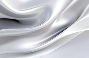 astratto bianca grigio lucido liquido onda sfondo. ai generato foto
