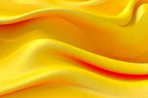 astratto giallo liquido onda sfondo. ai generato foto