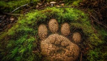 a piedi su bagnato sporco, ammirazione natura bellezza generato di ai foto