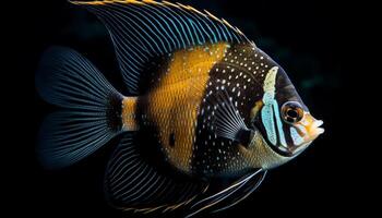 Multi colorato clown pesce nuotate nel scogliera, naturale bellezza generativo ai foto