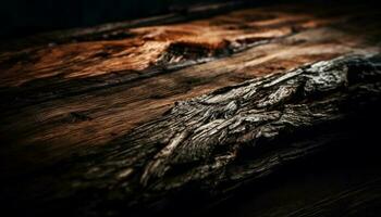 natura design Esposto alle intemperie legno duro tavola, annodato legna grano generato di ai foto
