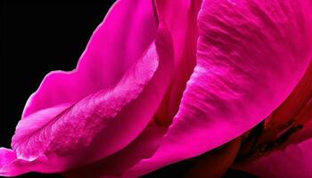 vivace rosa tulipano, delicato petalo, bellezza nel natura crescita generato di ai foto