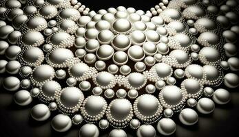 brillante gioielleria cerchio di perle scintillante eleganza generato di ai foto