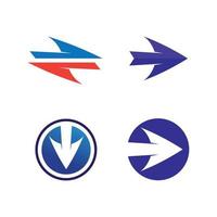 frecce illustrazione vettoriale icona logo modello di tecnologia di progettazione