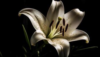 tranquillo scena di eleganza rosa orchidea nel formale giardino mazzo generato di ai foto