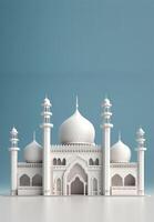 bellissimo islamico moschea verticale sfondo con copia spazio. generativo ai foto