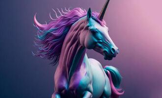 fantasia colorato unicorno. ai generato foto