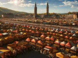 oktoberfest sfondo. ai generato foto