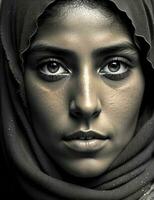 ritratto di un' bellissimo musulmano donna foto