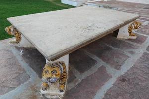tavolo della tigre al palazzo della città di Karauli, Rajasthan, India foto