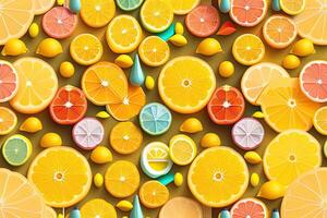 arancia sfondo piatto posare agrume frutta generativo ai foto