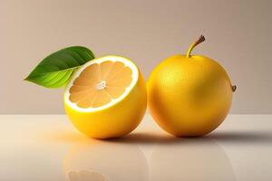 Limone giallo agrume frutta generativo ai foto