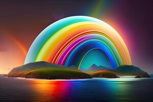 arcobaleno astratto generativo ai design illustrazione foto