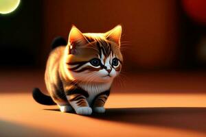 carino chibi poco gatto illustrazione foto