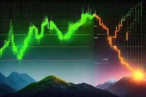 Toro divergenza nel azione mercato generativo ai foto