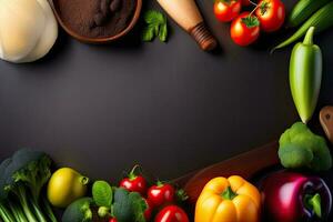 verdure ingridients sfondo superiore Visualizza foto