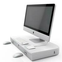 moderno computer isolato su bianca sfondo, creare ai foto